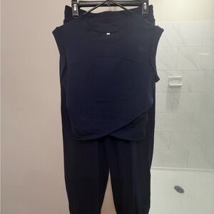 Elegant Sleeveless Navy Jumpsuit